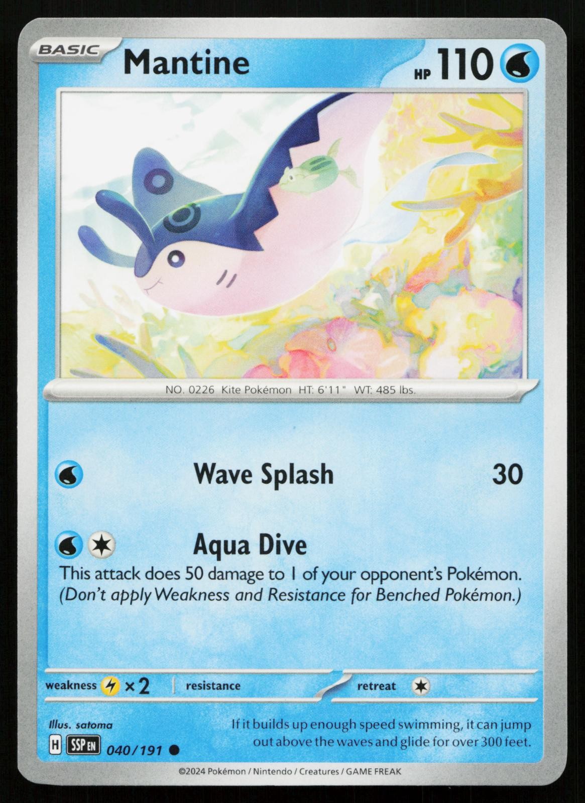 Mantine 040/191 Surging Sparks Pokemon Near Mint