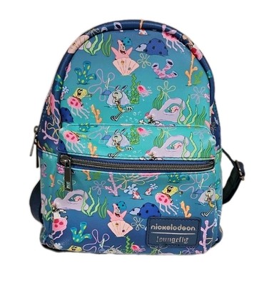 LOUNGEFLY NICKELODEON Spongebob Square Pants Patrick Squidworth Mini Backpack
