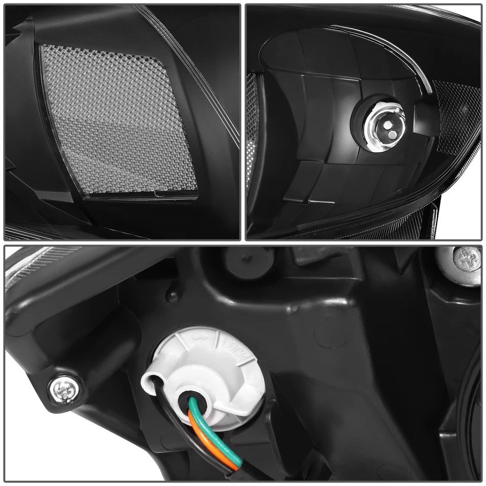 Для 2008-2011 Subaru Impreza черный корпус прозрачная сторона проектор фары лампы - Изображение 4 из 4