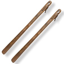 Wooden Shoe Horn Long Handle For Seniors 23.6" Easy Wear Helper Shoehorns Wom...