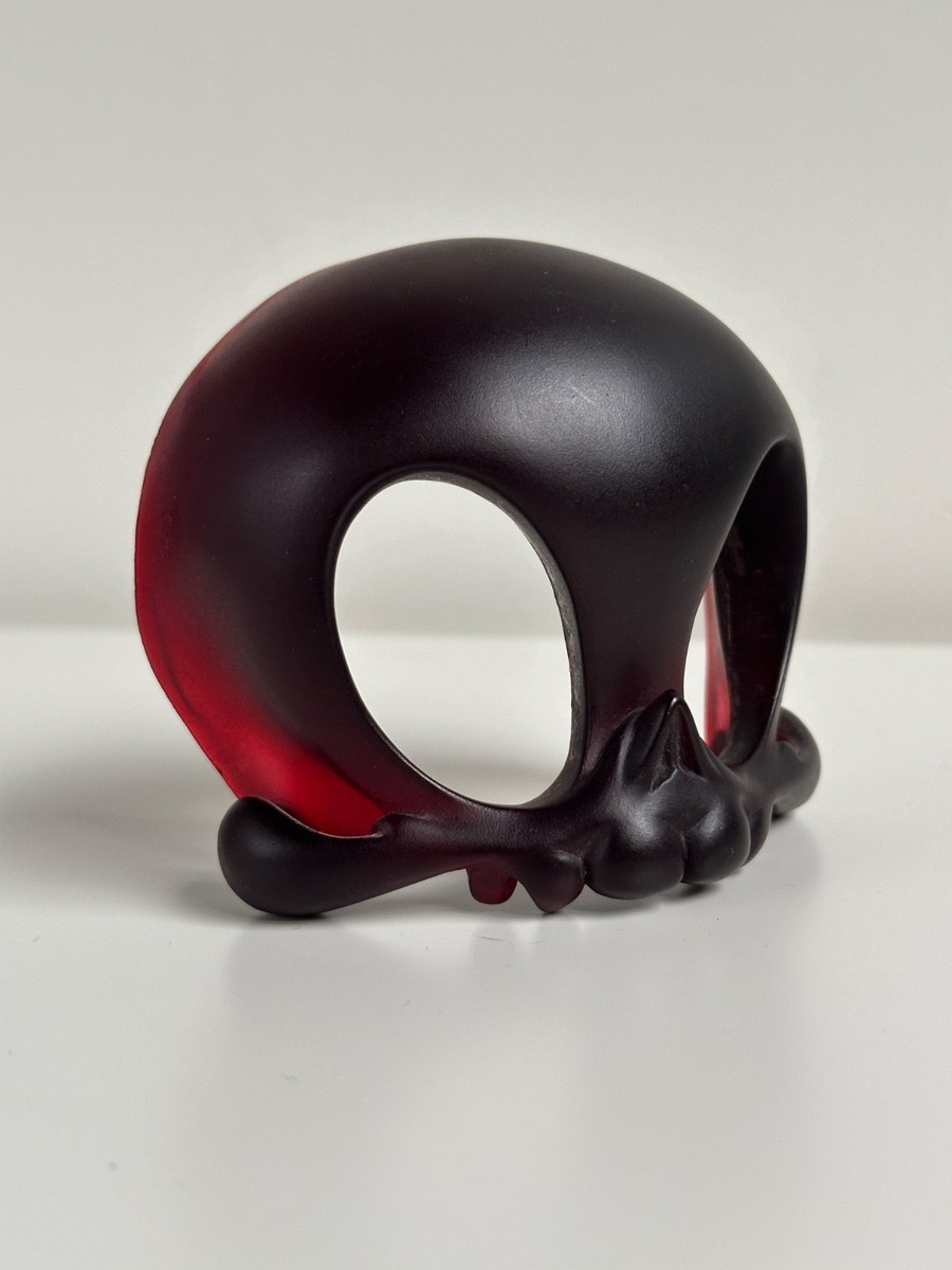 Dark Red Resin Skelve mask by Kathie Olivas and Brandt Peters 