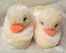 Bath  Body Works Yellow Duckie Duck Slippers Small / Medium NWT RARE