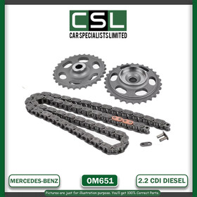 Mercedes-Benz OM651 2.2 CDI Timing Chain Kit Piston Rings Std Connecting Rods Conversion Kit