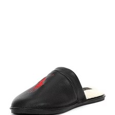 Polo Ralph Lauren Polo Irving Leather Logo Slippers in Black Size:10 #SML4726ARL Polo Ralph Lauren Leather Men main image 2