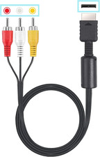 AV Cable For PlayStation PS1 PS2 PS3 RCA Composite Audio Video Cord 6 ft