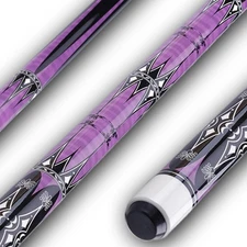 13mm 58 Inch 19 20 oz Billiard Pool Cue Stick, 1/2 Maple Purple 20