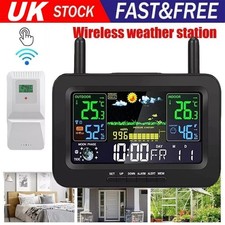 Weather Station Indoor Outdoor Wireless Digital LCD Colored Screen with Sensor