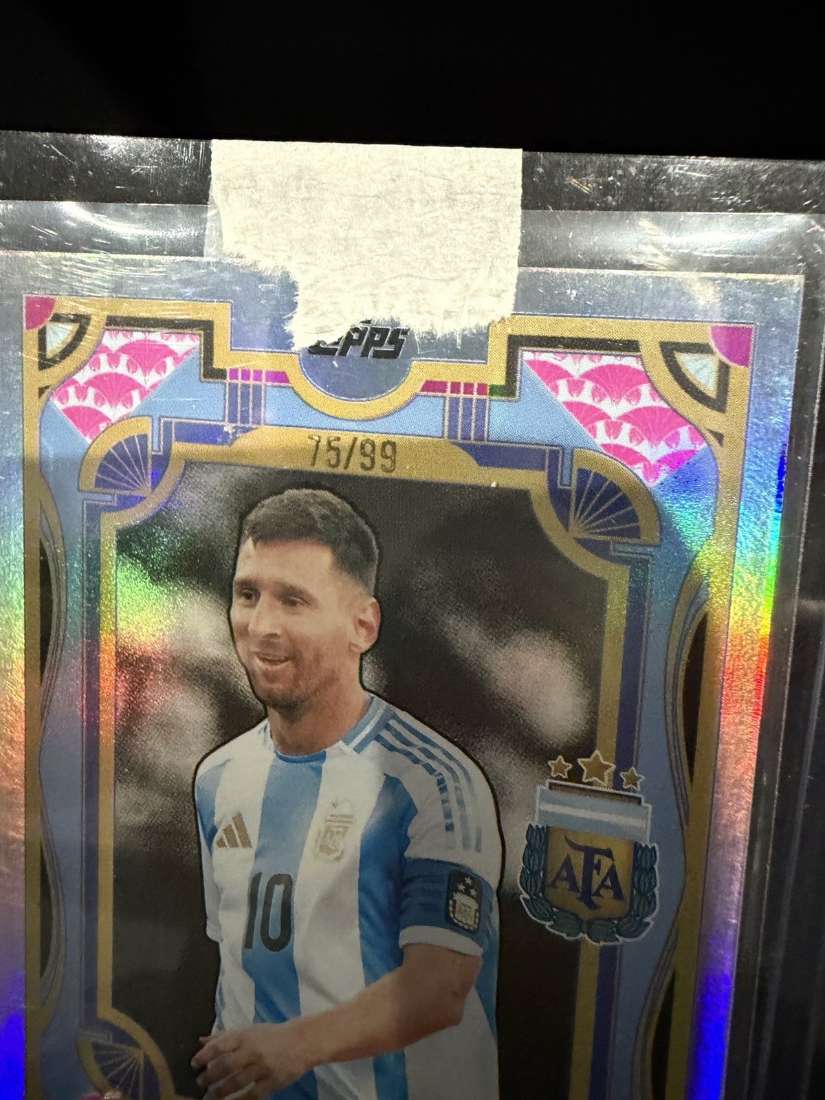 2024 Topps Now MLS Lionel Messi #75/99 World Cup Argentina Gem Mint Champion view 3