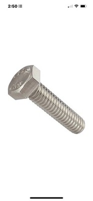 1/4-20 x 1-1/2'' Hex Head Bolts Stainless Steel Fully Threaded Qty 1