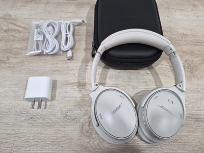 Bose QuietComfort QC 45 Noise Cancelling Bluetooth Headphones - White Excellent