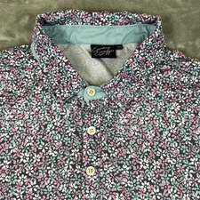 Sunday Swagger Polo Shirt Mens 2XL Multicolor Floral Golf Performance Top