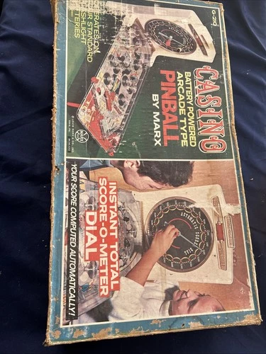 RARE VINTAGE MARX TOYS ELECTRIC ARCADE CASINO PINBALL GAME LAS VEGAS 28X13X21