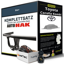 Für TOYOTA Corolla Kombi Typ E12 Anhängerkupplung starr +eSatz 7pol uni. 02- NEU