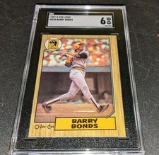 Barry Bonds 1987 O-Pee-Chee Rookie Baseball Card SGC 6 READ. rookie card picture