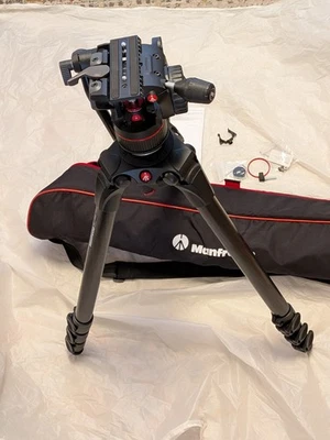 Manfrotto Nitrotech Fluid Video Head with 536 3 Stage Tripod - Image 1 of 4