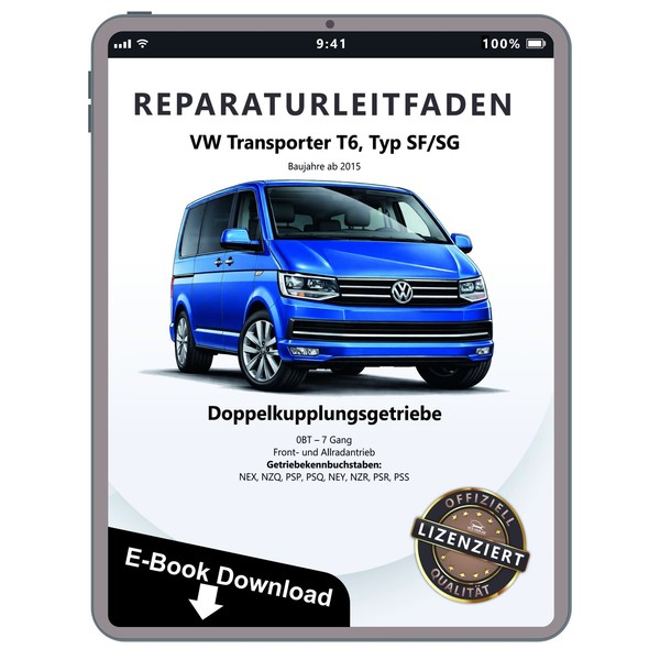 VW Transporter T6 7 Gang Automatikgetriebe DKG 0BT Reparaturhandbuch Download-image