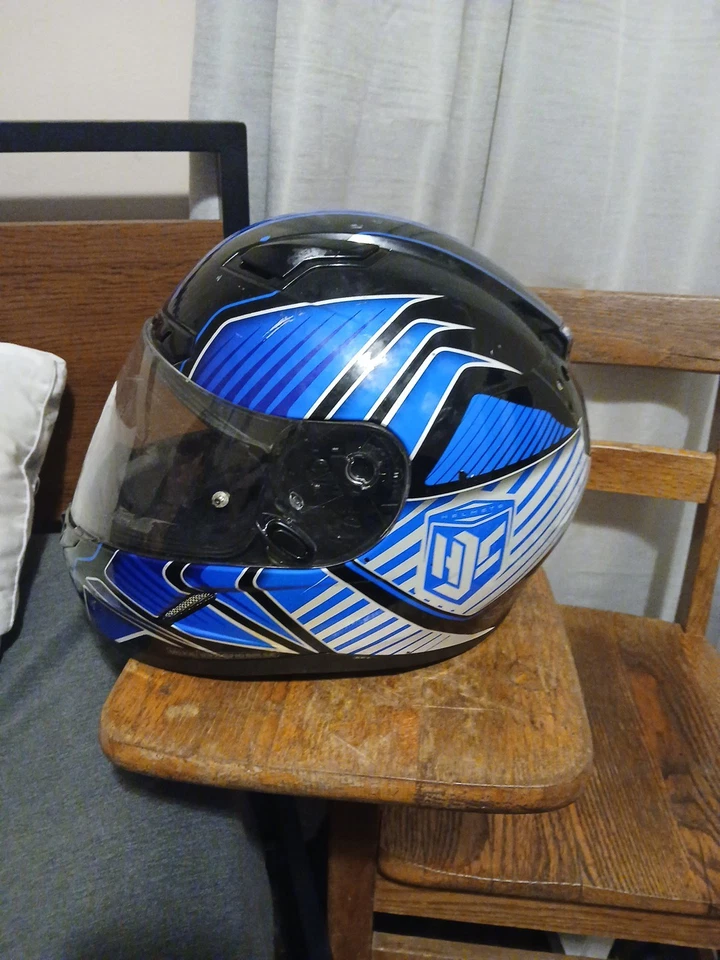 HJC CL-17 full-face motorcycle helmet with a blue and black size M/L - Image 2 of 4