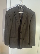 Pronto Uomo 100 Lambswool Sport Coat Blazer Mens 48R Brown Suit Jacket 2 Button