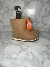 Brand NEW Wonder Nation Girls Faux Fur Shearling Boots CHESTNUT Warm Cozy Size 8