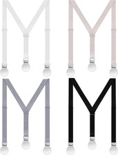 4 Pcs Thin Y Women Suspenders 1" 1/2" Ladies Hidden Suspenders for Pants under C