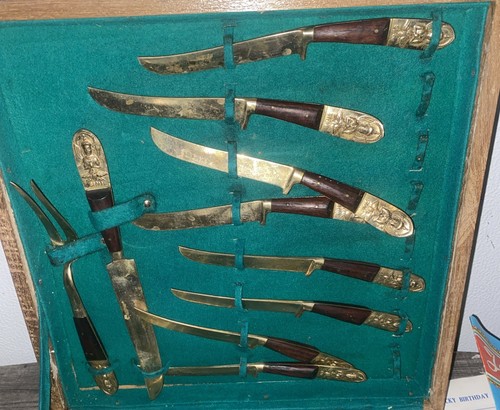 Vintage Lot of (34) James Quality Jewelers Nickel/Bronze Dessert Flatware w/Box - Picture 2 of 10