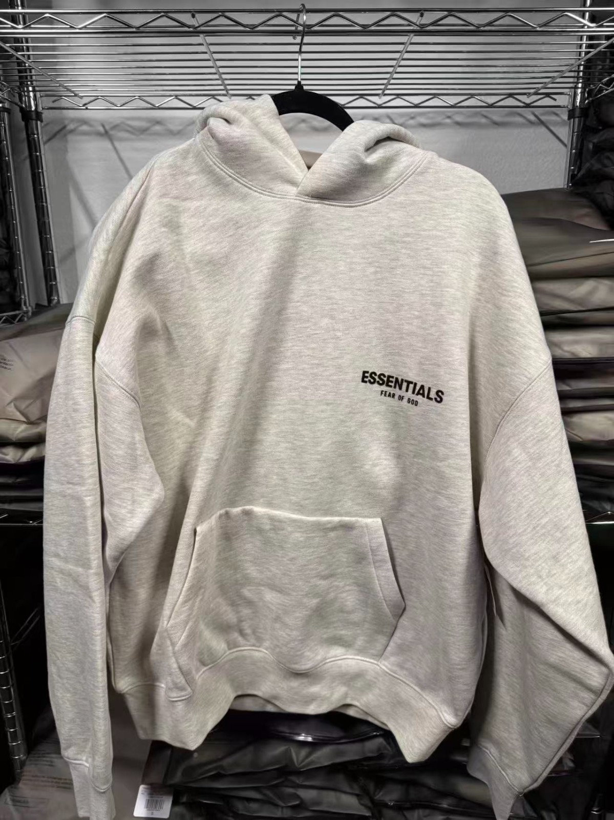 Authentic Essential Fear or God Light Oat Hoodie Small Brand New with Tag