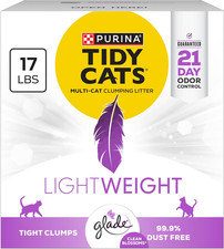 Lightweight with Glade Clean Blossoms Multi-Cat, Clumping, Low Dust, Scented Cat