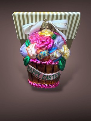 Waterford Holiday Heirlooms Happy Easter Basket Ornament 2001 in Box #118407