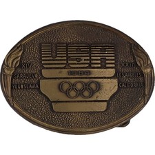 Usa Olympics 1984 Sarajevo Los Angeles Summer Game 1980s Nos Vintage Belt Buckle