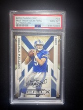 2010 Panini Epix Matthew Stafford #33 Signatures /10 (AU) Gem MT 10