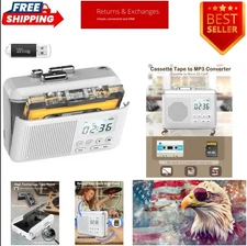 Portable Cassette Player Recorder Converter,Cassette to MP3 via SD Card, Walkman