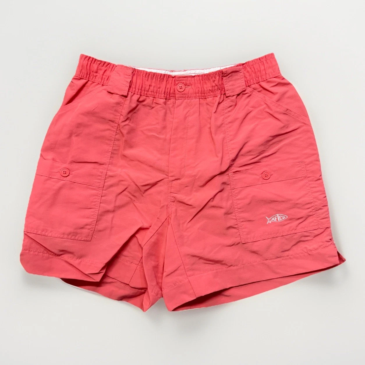 Aftco Shorts Mens 34 Bluewater Active Fit The Original Fishing Pink M01 Preppy