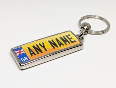 Premium Schlüsselanhänger Metall personalisiert Nummernschild