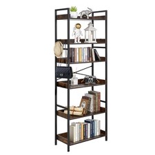 Uimoso 6-Tier Industrial Ladder Shelf for Books and Plant Display Bookshelf