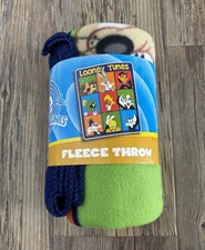 NOS Looney Tunes 50x60 Fleece Throw Blanket 2013 Bugs Bunny Tweety Taz Speedy