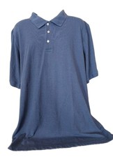 Mens King Size Big  Tall Blue Short Sleeve Polo Shirt XLT