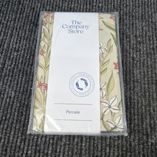 NEW The Company Store Cotton Percale 2pc Pillowcases, Standard 20x40 Floral