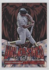 2022 Panini Donruss Unleashed Silver 301/349 Rickey Henderson #UL-17 HOF 04br