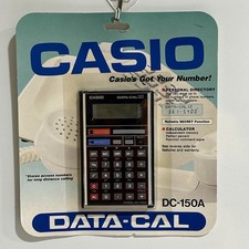 NEW Vintage Casio Data-Cal DC-150L Directory Calculator Black  Grey