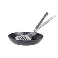 GrÄWe Eisenpfanne Hoher Rand Ø 24 Cm Schmiedeeiserne Pfanne Mit Pfannenwender