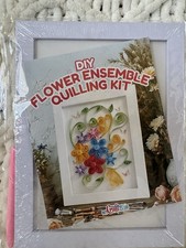 Flower Ensemble Paper Quilling Kit New With Frame
