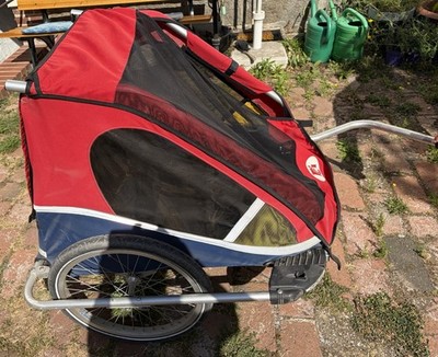 Chariot Carriers Fahrrad-Kinderanhänger 2-Sitzer Sicherheitsgurte Rot/Blau