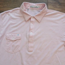 Criquet Polo Mens 2XL XXL Mens Pink Golf Pima Stretch Blend Pocket Casual