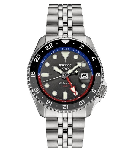 Seiko 5 Sports Gray Automatic GMT  Men's Watch - SSK019