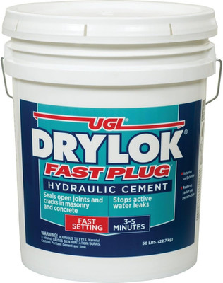 Drylok Fast Plug 50Lb - Quick Setting Waterproof Concrete Repair Solution