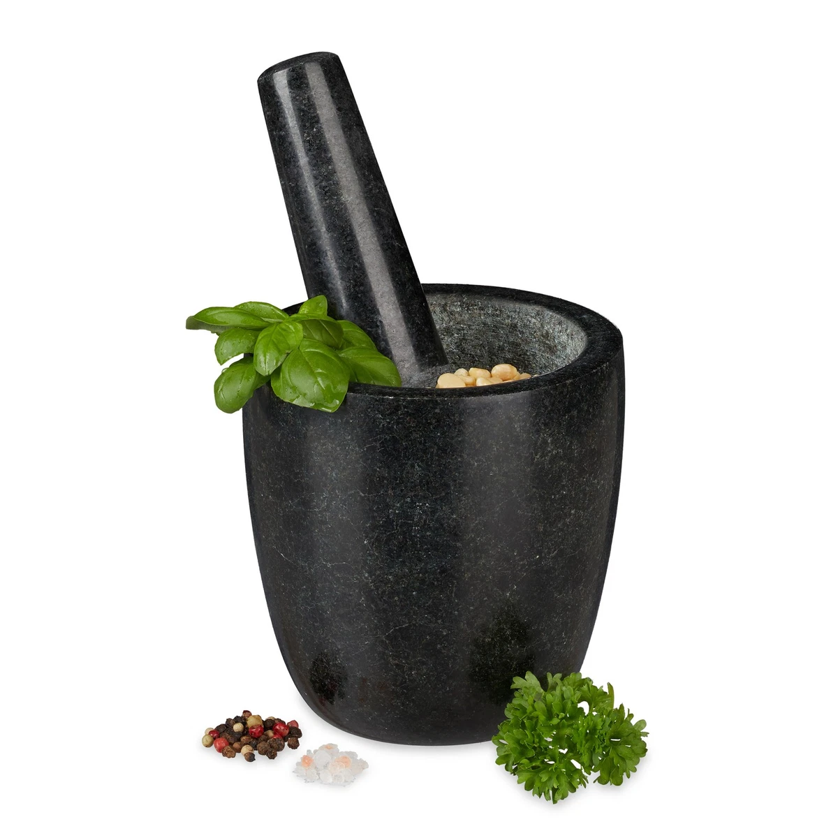 KitchenCraft World of Flavours Mortaio con Pestello in Legno di Ulivo