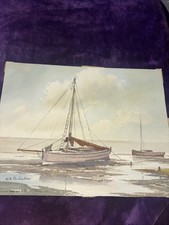Keith Burtonshaw Original Watercolour Tollesbury With Authenticity Certificate