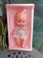 NRFB Cesarina Bambola Bebe' FURGA 1960 morbida occhi azzurri Poupee Doll Muneca