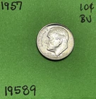 1957 Roosevelt Dime 90% Silver BU US Coin See Pictures