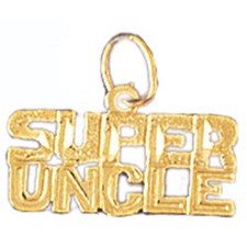 Super Uncle Charm Pendant 14k Gold